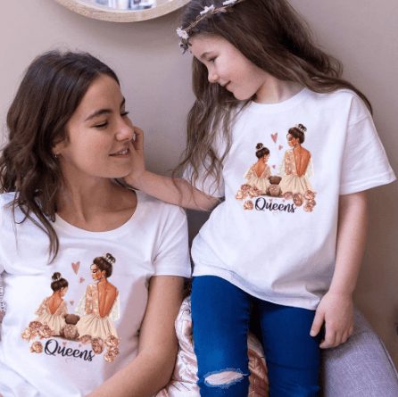 Tee shirt mère fille princesse