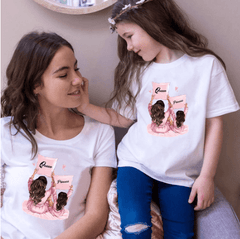 Tee shirt mère fille reine et princesse