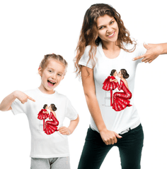 Tee shirt mère fille stars