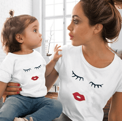 Tee shirt mère fille visage