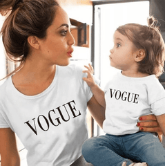 Tee shirt mère fille vogue blanc