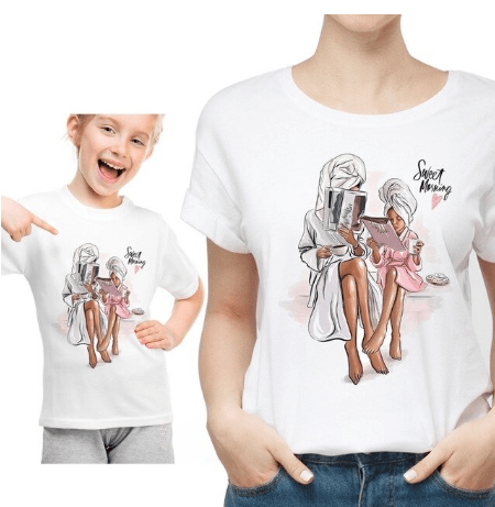 Tee shirt mère fille zen