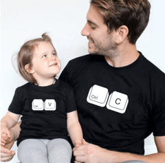 Tee shirt père fille copier coller