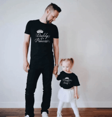 Tee shirt père fille roi et princesse