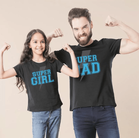 Tee shirt père fille super papa