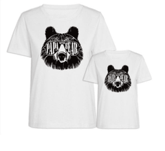 Tee shirt père fils assortie décontracté blanc