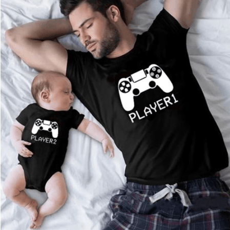 Tee shirt père fils gamer