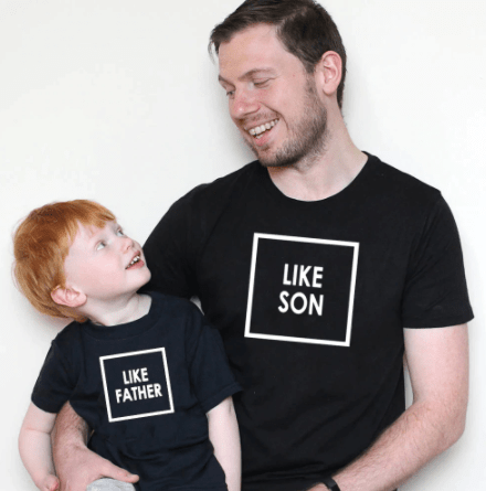 Tee shirt père fils je t'adore