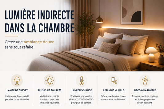Lumière indirecte dans la chambre : comment créer une ambiance douce sans tout refaire ?