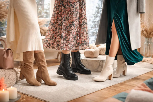 Quelle chaussure porter avec une robe longue en hiver ?