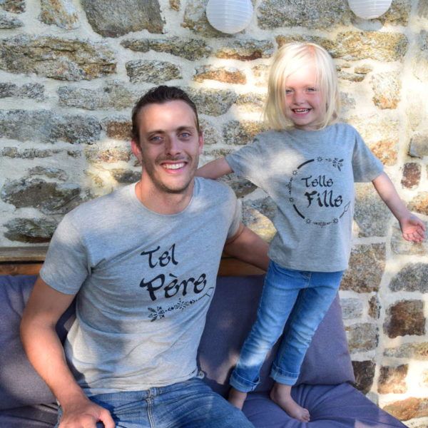 Tee shirt père fille assorti