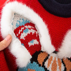 Pull-noel-famille-rouge-tricote-2