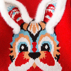 Pull-noël-famille-rouge-tricoté-5