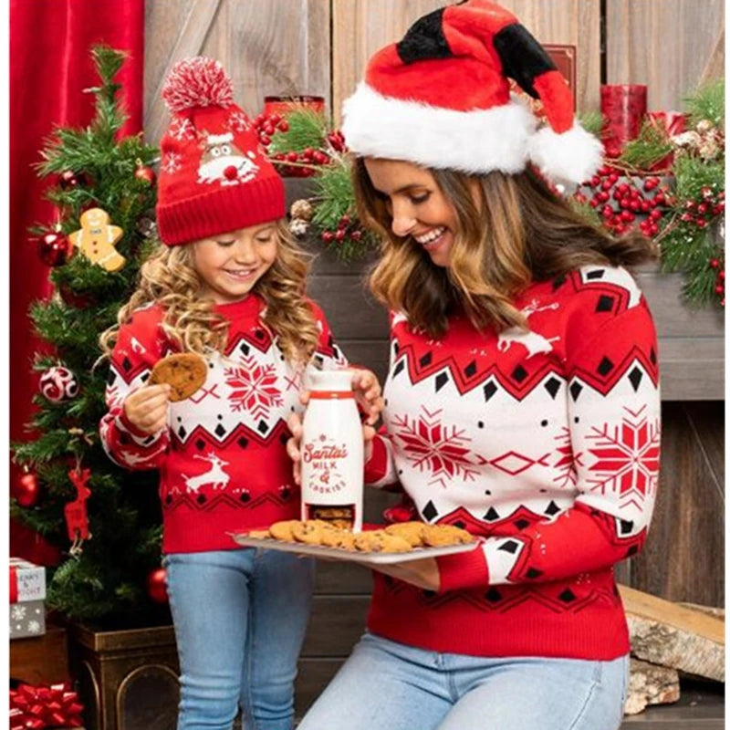 Pull de Noël assorti mère-fille