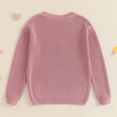 Pull assorti mère-fille en coloris pastel