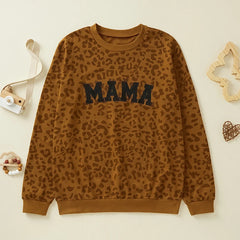 Sweat assorti mère-fille à imprimé léopard