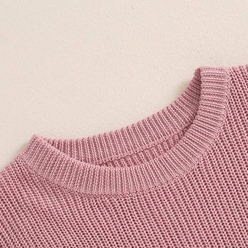 Pull assorti mère-fille en coloris pastel