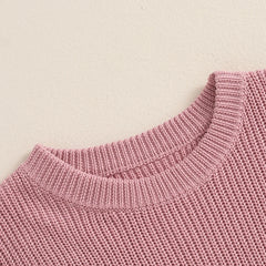 Pull assorti mère-fille en coloris pastel