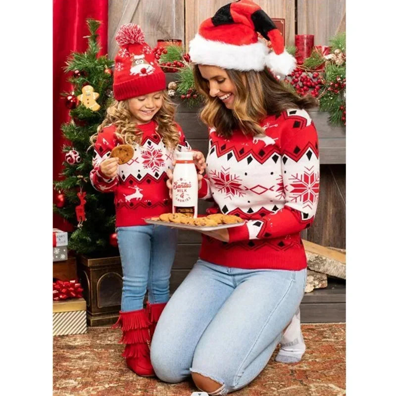Pull de Noël assorti mère-fille