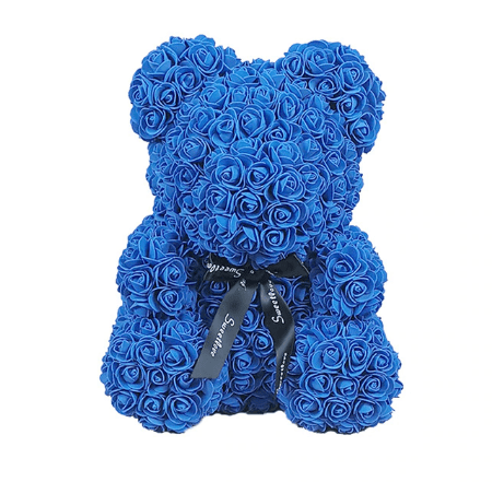 Ours en roses bleu