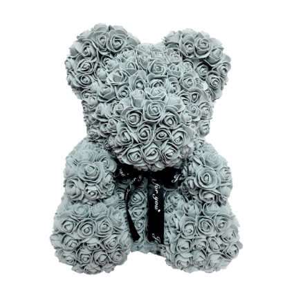 Ours en roses gris
