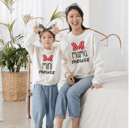 Pull mère fille Minnie Mouse