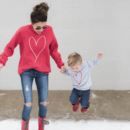 Pull mère fille assorti