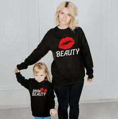 Pull mère fille beauté