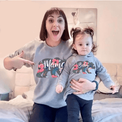 Pull mère fille maman et bébé ours