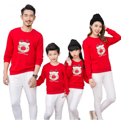 Pull noël famille assorti rouge