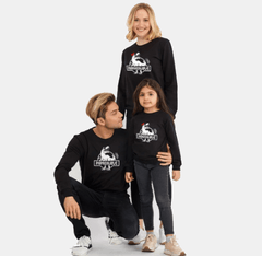 Pull noël famille dinosaure