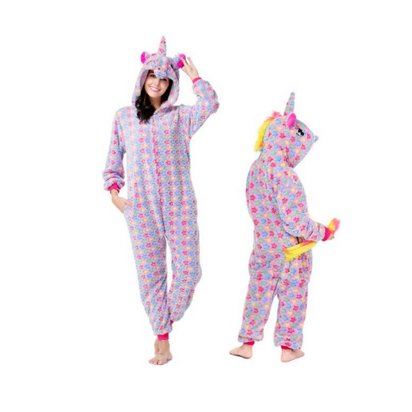 Pyjama mère fille licorne avec des étoiles