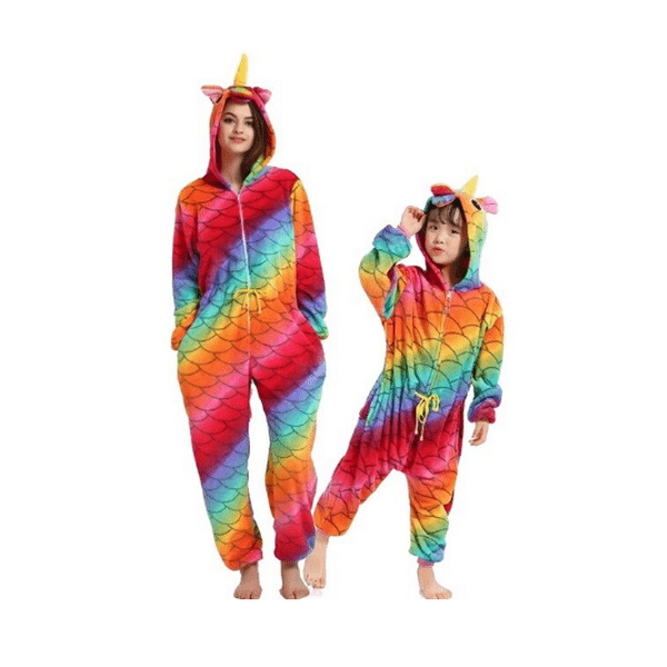 Pyjama mère fille licorne écailles de tortue