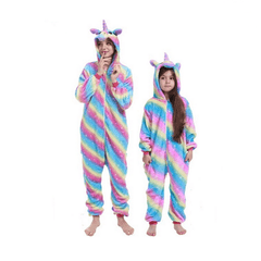 Pyjama mère fille licorne multicolore