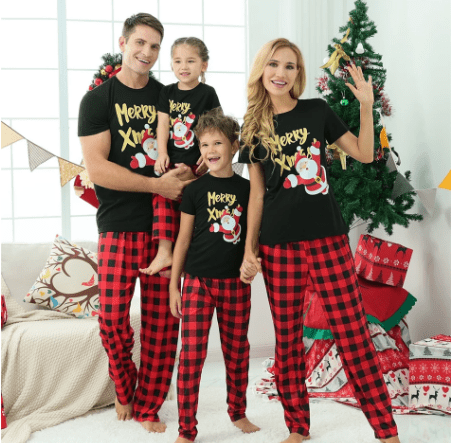 Pyjama no l famille manches courtes