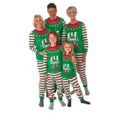 Pyjama noël famille elfes de noël