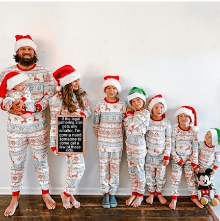 Pyjama noël famille flocon de neige