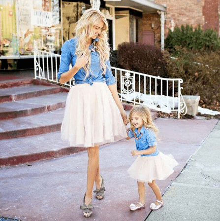 Robe mère fille assortie mariage