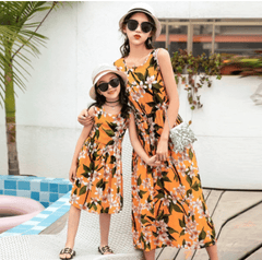 Robe mère fille assorti imprimé floral
