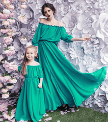 Robe mère fille mousseline