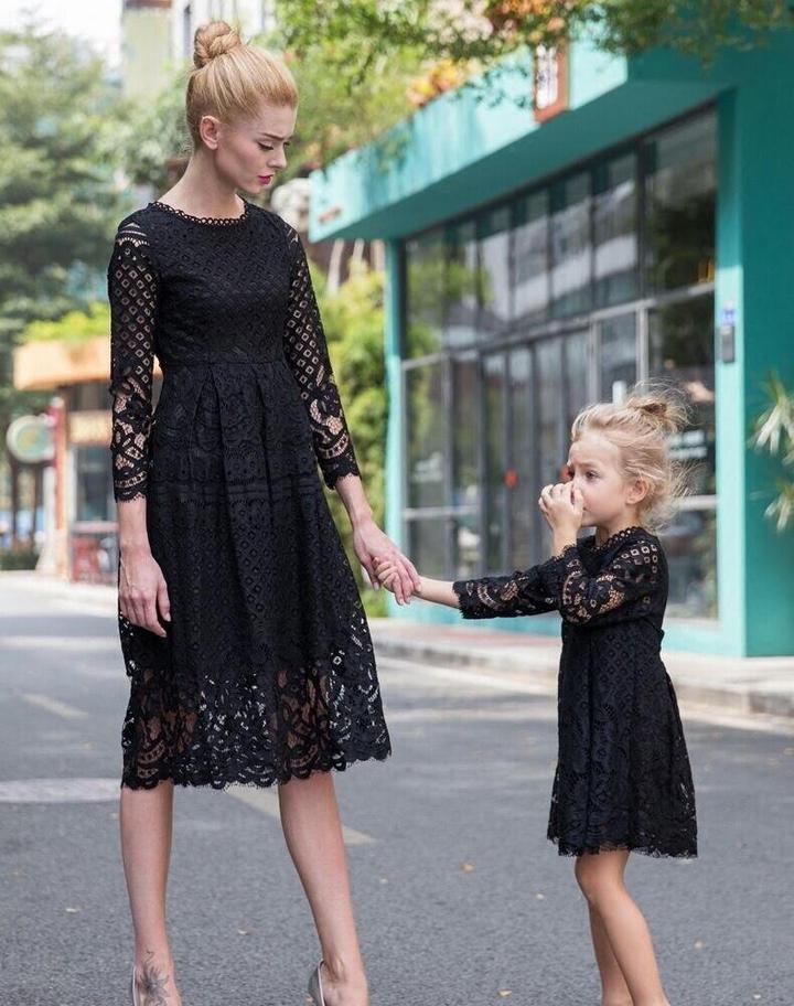 Robe mère fille noire