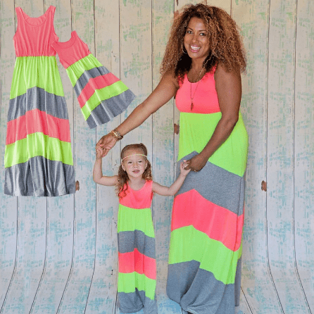 Robe mère fille patchwork