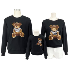 Sweat famille ours noir