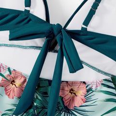 Maillot De Bain Assorti Pour La Famille à Imprimé Plantes