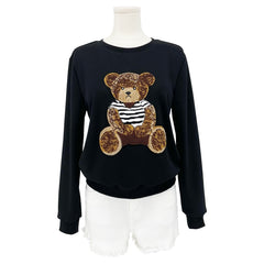 Sweat famille ours noir