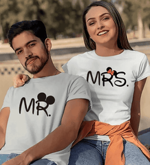 Tee shirt couple assorti Mr et Mrs