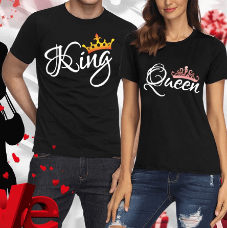 Tee shirt couple à la mode