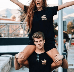 Tee shirt couple assorti en coton
