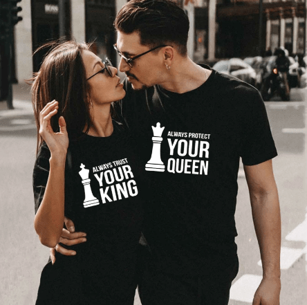 Tee shirt couple assorti protection