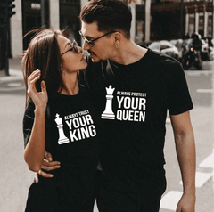 Tee shirt couple assorti protection